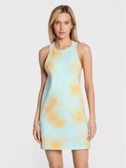 ADIDAS Vestito Da Giorno Allover Print HL9040 Blu Relaxed Fit