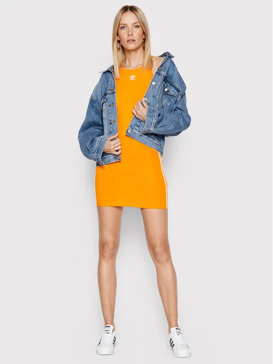ADIDAS Vestito Estivo Adicolor Classics HC2046 Arancione Slim Fit 2 ADIDAS Vestito Estivo Adicolor Classics HC2046 Arancione Slim Fit - immagine 2