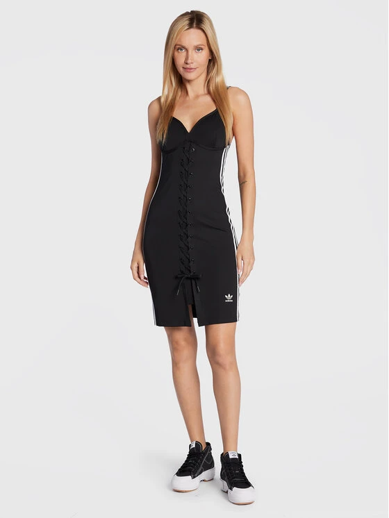 ADIDAS Vestito Estivo Always Original Laced Strap HK5084 Nero Slim Fit 2 ADIDAS Vestito Estivo Always Original Laced Strap HK5084 Nero Slim Fit - immagine 2
