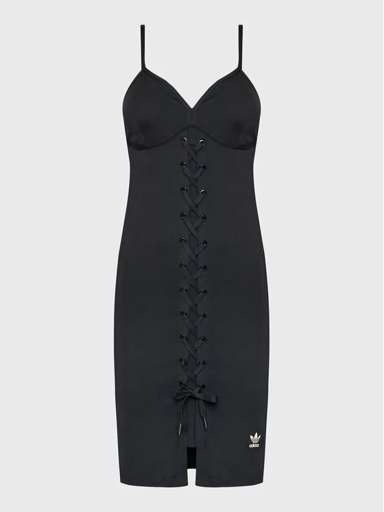 ADIDAS Vestito Estivo Always Original Laced Strap HK5084 Nero Slim Fit 5 ADIDAS Vestito Estivo Always Original Laced Strap HK5084 Nero Slim Fit - immagine 5