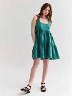 Vestito Estivo Louisiana Verde Relaxed Fit