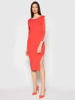 Armani Exchange Vestito Di Maglia 3KYA1A YMM2Z 1663 Rosso Slim Fit