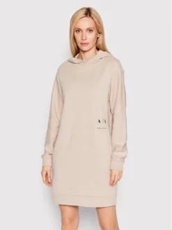 Armani Exchange Vestito Di Maglia 6LYA72 YJBSZ 1768 Beige Regular Fit