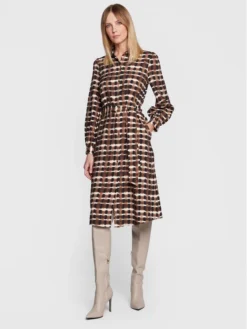 B.young Vestito Chemisier Ibine 20812172 Marrone Regular Fit