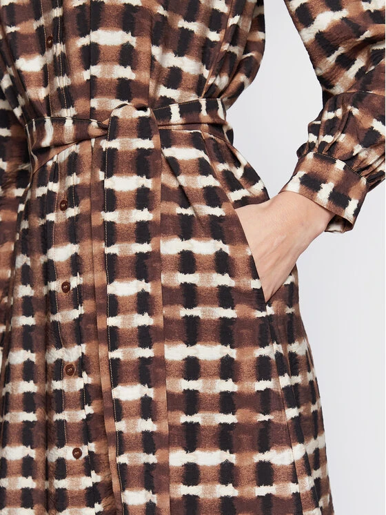 B.young Vestito Chemisier Ibine 20812172 Marrone Regular Fit 5 B.young Vestito Chemisier Ibine 20812172 Marrone Regular Fit - immagine 5