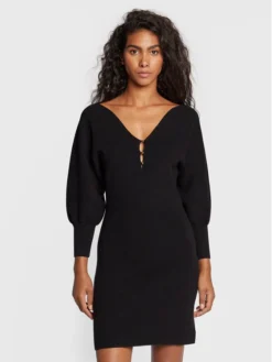 Ba&sh Vestito Di Maglia Hazia 1H22HAZI Nero Slim Fit