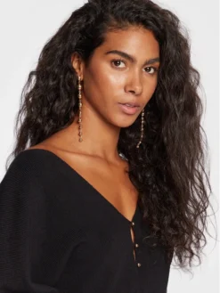 Ba&sh Vestito Di Maglia Hazia 1H22HAZI Nero Slim Fit -Offerta economica Guess || Calvin Klein Jeans || Vero Moda ba sh vestito di maglia hazia 1h22hazi nero slim fit 3