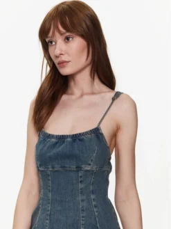 BDG Urban Outfitters Vestito Di Jeans BDG REYNE DENIM MIDI 76476555 Blu Scuro Slim Fit -Offerta economica Guess || Calvin Klein Jeans || Vero Moda bdg urban outfitters vestito di jeans bdg reyne denim midi 76476555 blu scuro slim fit 3
