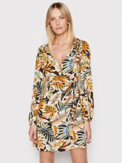 Billabong Vestito Estivo Spring Romance C3DR23 BIP2 Multicolore Wrap Fit