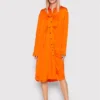Birgitte Herskind Vestito Chemisier Barba 4422370 Arancione Oversize