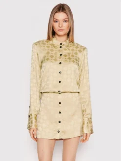 Birgitte Herskind Vestito Chemisier Bree 4426876 Oro Regular Fit