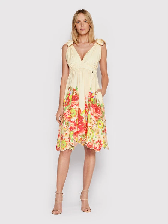 Vestito Estivo RA2220 T8860 Beige Regular Fit 2 Vestito Estivo RA2220 T8860 Beige Regular Fit - immagine 2