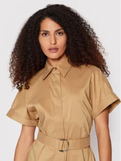 Boss Vestito Chemisier Dashile 50468013 Marrone Regular Fit -Offerta economica Guess || Calvin Klein Jeans || Vero Moda boss vestito chemisier dashile 50468013 marrone regular fit 3