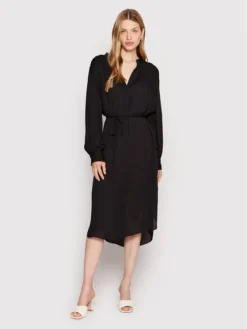 Boss Vestito Chemisier Dibanora6 50474185 Nero Regular Fit