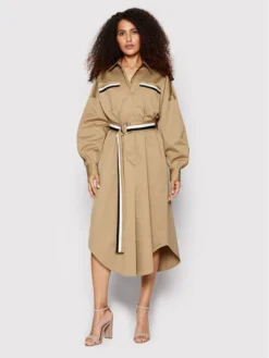 Boss Vestito Chemisier Ducilene 50468220 Marrone Regular Fit