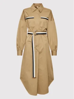 Boss Vestito Chemisier Ducilene 50468220 Marrone Regular Fit -Offerta economica Guess || Calvin Klein Jeans || Vero Moda boss vestito chemisier ducilene 50468220 marrone regular fit 4