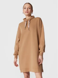 Boss Vestito Di Maglia Ecozy 50477786 Beige Oversize