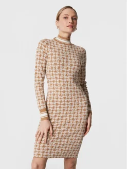 Boss Vestito Di Maglia Fogela 50479343 Beige Slim Fit