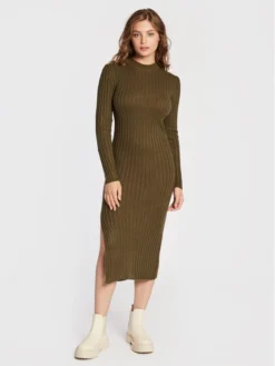 BRAVE SOUL Vestito Di Maglia LKD-230CUBOA Verde Slim Fit