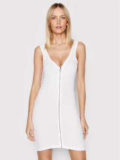 BRAVE SOUL Vestito Estivo LDRJ-36LAINEY Bianco Slim Fit