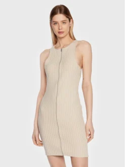 Calvin Klein Jeans Vestito Da Giorno J20J220745 Beige Slim Fit