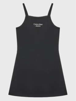 Calvin Klein Jeans Vestito Da Giorno Stack Logo IG0IG01963 Nero Regular Fit