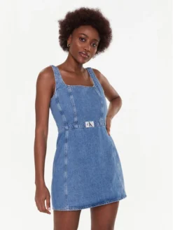 Calvin Klein Jeans Vestito Di Jeans J20J220664 Blu Regular Fit