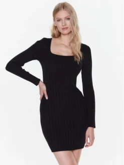 Calvin Klein Jeans Vestito Di Maglia J20J220550 Nero Slim Fit