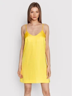Calvin Klein Jeans Vestito Estivo J20J218344 Giallo Regular Fit
