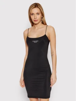 Calvin Klein Jeans Vestito Estivo J20J218408 Nero Regular Fit