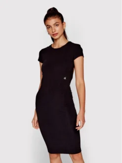 Calvin Klein Jeans Vestito Estivo J20J219076 Nero Regular Fit