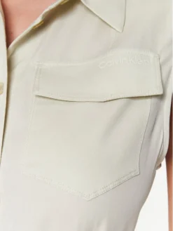 Calvin Klein Vestito Chemisier K20K205204 Verde Regular Fit -Offerta economica Guess || Calvin Klein Jeans || Vero Moda calvin klein vestito chemisier k20k205204 verde regular fit 4