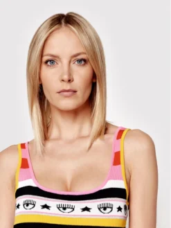 Chiara Ferragni Vestito Estivo 72CBOM01 Rosa Slim Fit -Offerta economica Guess || Calvin Klein Jeans || Vero Moda chiara ferragni vestito estivo 72cbom01 rosa slim fit 3