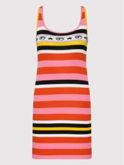 Chiara Ferragni Vestito Estivo 72CBOM01 Rosa Slim Fit -Offerta economica Guess || Calvin Klein Jeans || Vero Moda chiara ferragni vestito estivo 72cbom01 rosa slim fit 4