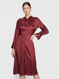 Vestito Da Giorno D8522 Bordeaux Regular Fit