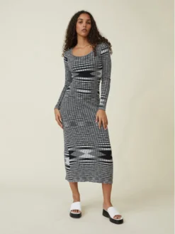 COTTON ON Vestito Di Maglia 2054838 Nero Slim Fit