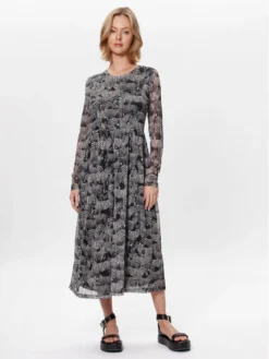 Culture Vestito Da Giorno Melida 50109340 Nero Slim Fit