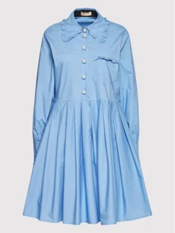 Custommade Vestito Chemisier Lamia 999369404 Blu Relaxed Fit -Offerta economica Guess || Calvin Klein Jeans || Vero Moda custommade vestito chemisier lamia 999369404 blu relaxed fit 4