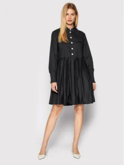 Custommade Vestito Chemisier Lamia 999369404 Nero Relaxed Fit -Offerta economica Guess || Calvin Klein Jeans || Vero Moda custommade vestito chemisier lamia 999369404 nero relaxed fit 1