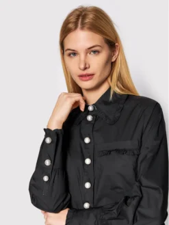 Custommade Vestito Chemisier Lamia 999369404 Nero Relaxed Fit -Offerta economica Guess || Calvin Klein Jeans || Vero Moda custommade vestito chemisier lamia 999369404 nero relaxed fit 3