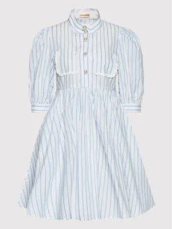 Custommade Vestito Chemisier Lema Stripes 999362419 Bianco Regular Fit -Offerta economica Guess || Calvin Klein Jeans || Vero Moda custommade vestito chemisier lema stripes 999362419 bianco regular fit 4