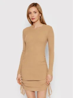 Vestito Di Maglia Isabella 14883 Beige Slim Fit