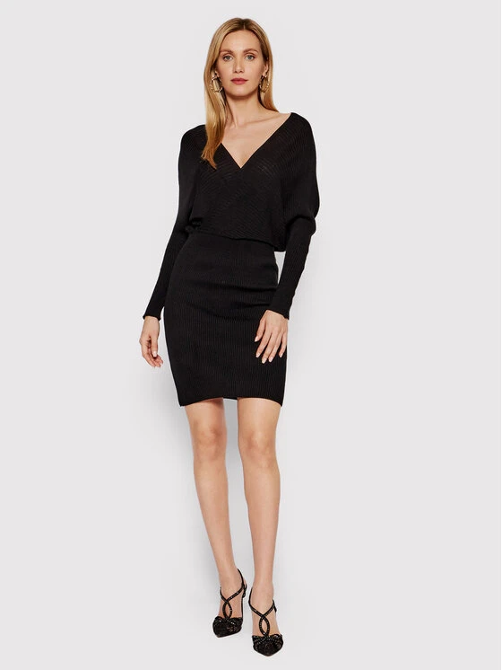 Vestito Di Maglia Make A Mowie PKH015 Nero Slim Fit 2 Vestito Di Maglia Make A Mowie PKH015 Nero Slim Fit - immagine 2