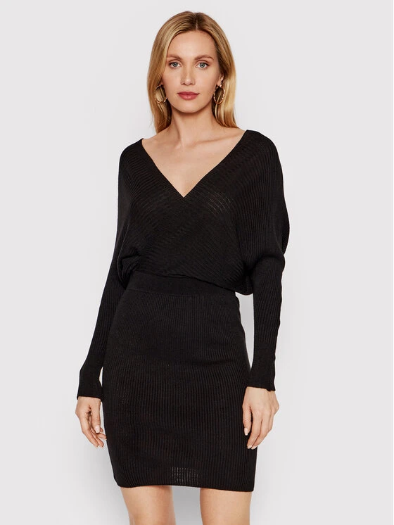 Vestito Di Maglia Make A Mowie PKH015 Nero Slim Fit 1 Vestito Di Maglia Make A Mowie PKH015 Nero Slim Fit