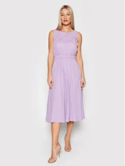 Deha Vestito Da Giorno D63059 Viola Regular Fit