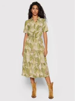 Desigual Vestito Chemisier Agora 22SWVW57 Beige Regular Fit