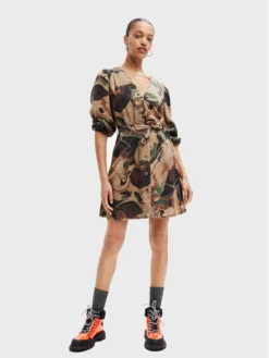 Desigual Vestito Chemisier Rosa 22WWVW23 Marrone Regular Fit