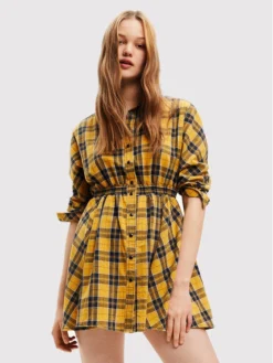Desigual Vestito Chemisier Verona 22WWVW69 Giallo Regular Fit