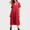 Desigual Vestito Da Giorno Flora 22WWVW30 Rosso Regular Fit