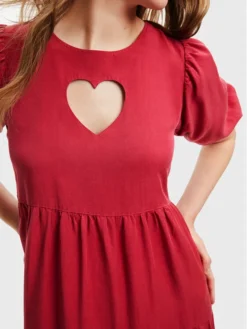 Desigual Vestito Da Giorno Flora 22WWVW30 Rosso Regular Fit -Offerta economica Guess || Calvin Klein Jeans || Vero Moda desigual vestito da giorno flora 22wwvw30 rosso regular fit 3